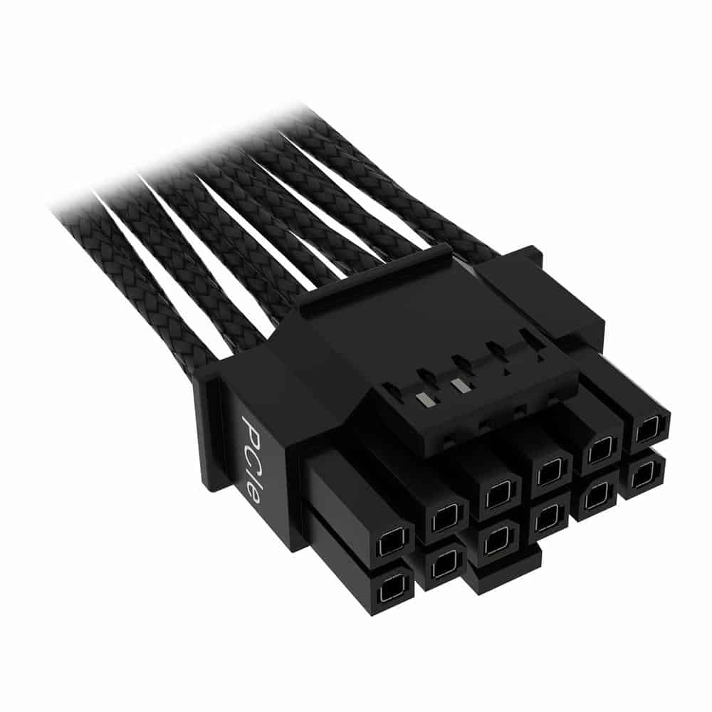 (image for) Corsair Premium Black Individually Sleeved 16-Pin PCIe 5.0 PSU Cable 600W TDP